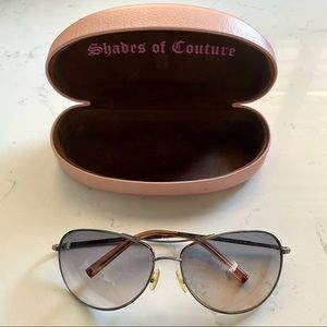Juicy Couture Aviator Sunglasses with rhinestones